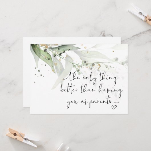 Zwangerschap onthullen grootouders We hebben een B Kaart (Voorkant / Achterkant in situ)