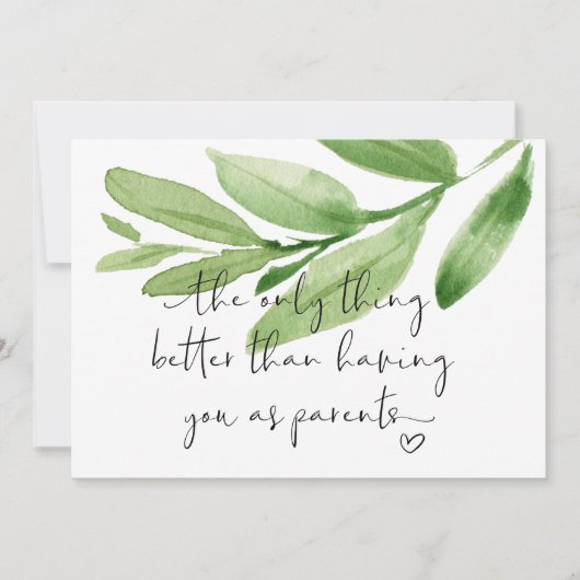 Zwangerschap onthullen Nieuwe grootouders Verwacht Kaart (Voorkant)