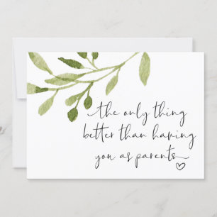 Zwangerschap onthullen voor ouders die ik zwanger  kaart