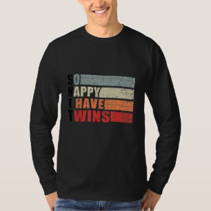 Zwangerschap onthullen zo blij dat ik Twins Vinta T-shirt