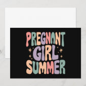 Zwangerschap onthullen Zwanger Meisje Zomer Baby s Kaart (Voorkant / Achterkant)