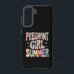 Zwangerschap onthullen Zwanger Meisje Zomer Baby s Samsung Galaxy Hoesje<br><div class="desc">Zwangerschap onthullen Zwanger Meisje Zomer Baby shower</div>
