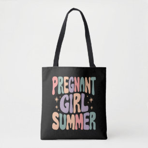 Zwangerschap onthullen Zwanger Meisje Zomer Baby s Tote Bag