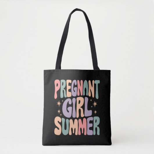 Zwangerschap onthullen Zwanger Meisje Zomer Baby s Tote Bag (Voorkant)
