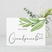 Zwangerschap onthult grootouders nieuwe baby groen kaart (Staand voorkant)