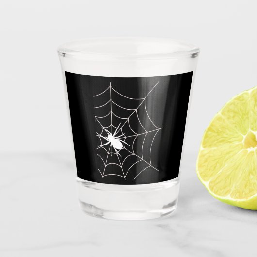 Zwangerschap op het spinnenweb Aankondiging Hallow Shot Glas (Voorkant)