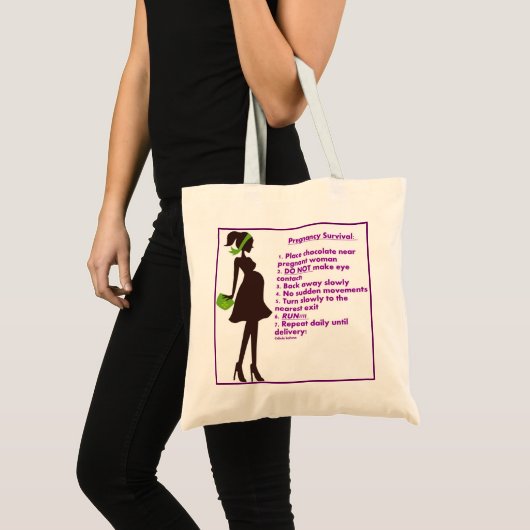 Zwangerschap Overlevingszak Tote Bag (Voorkant (product))