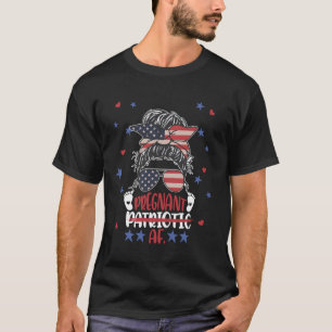 Zwangerschap Patriottische AF Funny Zwangerschap S T-shirt