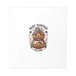 Zwangerschap Pompoen Shirt Vintage Halloween Buik Notitieblok