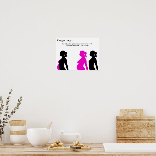 Zwangerschap Poster (Keuken)