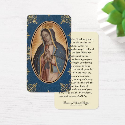 Zwangerschap Prayer Guadalupe katholiek Visitekaartje (Bureau)