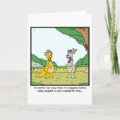 Zwangerschap: Rabbit cartoon Aankondiging (Voorkant)