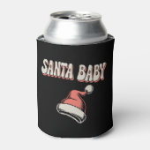 Zwangerschap Santa Baby Mama zwangerschapsaankondi Blikjeskoeler (Blikje Voorkant)