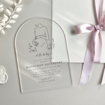 Zwangerschap Silhouet Minimalistisch Baby shower