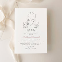 Zwangerschap Silhouet Minimalistisch Baby shower
