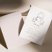 Zwangerschap Silhouet Minimalistisch Baby shower Kaart