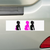 Zwangerschap Silhouette Bumpersticker (Op auto)