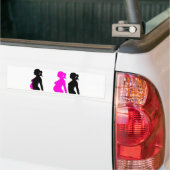 Zwangerschap Silhouette Bumpersticker (Op Truck)