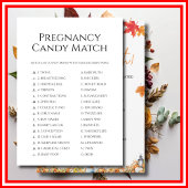 ZWANGERSCHAP SNOEP MATCH BABY SHOWER SPEL POMPOEN KAART