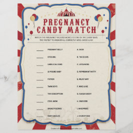 Zwangerschap Snoep Match [Circus Theme] Briefhoofd