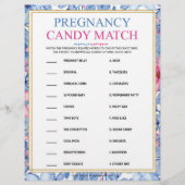 Zwangerschap Snoep Match [Florale Waterverven] Briefhoofd (Voorkant)