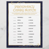 Zwangerschap Snoep Match [Golden Blue] Briefhoofd (Voorkant)