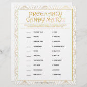 Zwangerschap Snoep Match [Golden Lines] Briefhoofd (Voorkant / Achterkant)