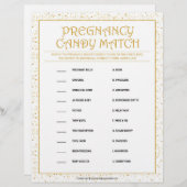 Zwangerschap Snoep Match [Golden Sparkles] Briefhoofd (Voorkant / Achterkant)