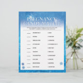 Zwangerschap Snoep Match [Snowy Blue] Briefhoofd (Staand voorkant)