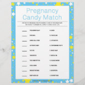 Zwangerschap Snoep Match [Sterrennacht blauw] Briefhoofd (Voorkant)