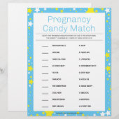 Zwangerschap Snoep Match [Sterrennacht blauw] Briefhoofd (Voorkant / Achterkant)