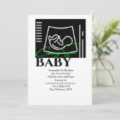 Zwangerschap Sonogram Binnenkort Baby Aankondiging (Staand voorkant)