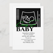 Zwangerschap Sonogram Binnenkort Baby Aankondiging (Voorkant / Achterkant)