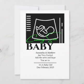 Zwangerschap Sonogram Binnenkort Baby Aankondiging