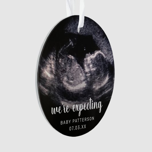 Zwangerschap Sonogram ultrageluid Foto Ornament (voorkant)