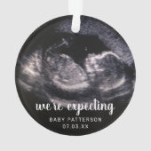 Zwangerschap Sonogram ultrageluid Foto Ornament (achterkant)