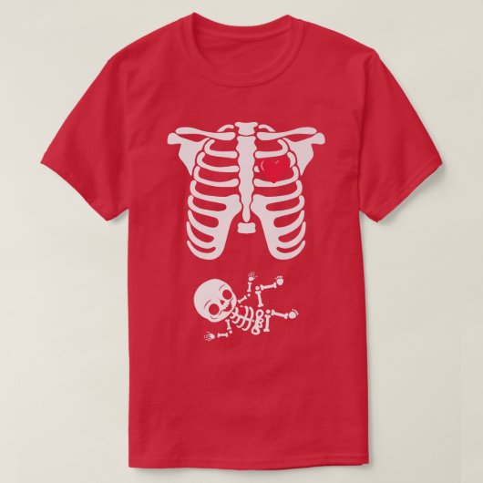 Zwangerschap T-shirt XRay Halloween (Design voorkant)