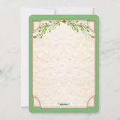 Zwangerschap tijdens de vakantie feestdagenkaart (Achterkant)