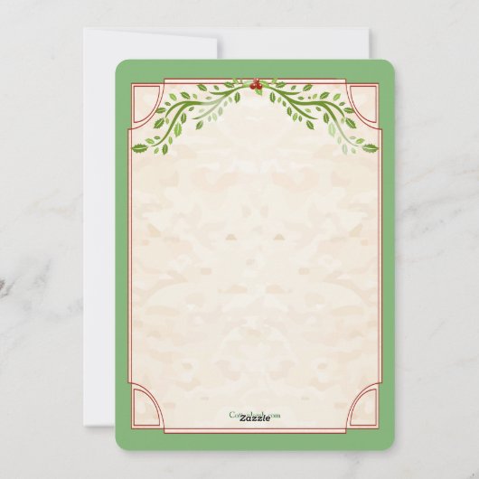 Zwangerschap tijdens de vakantie feestdagenkaart (Achterkant)