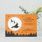 Zwangerschap tijdens de zwangerschap aankondiging (Staand voorkant)