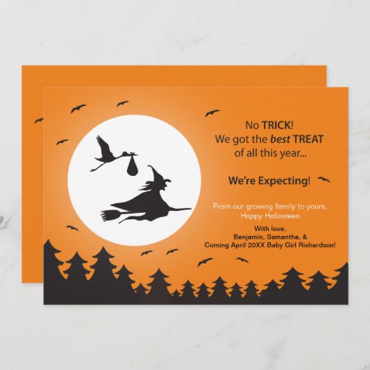 Zwangerschap tijdens de zwangerschap aankondiging (Voorkant / Achterkant)