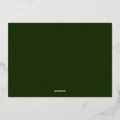 Zwangerschap tijdens kerstvakantie Goud Folie Uitnodiging (Achterkant)