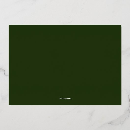 Zwangerschap tijdens kerstvakantie Goud Folie Uitnodiging (Achterkant)