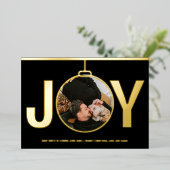 Zwangerschap tijdens kerstvakantie Goud Folie Uitnodiging (Staand Voorkant)