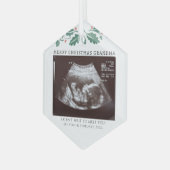 Zwangerschap tijdens vakantie Baby Scan Grandma Glas Ornament (Voorkant links)