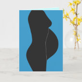 Zwangerschap Tummy 1 Boy Folding Kaart Sjabloon (Gele Bloem)