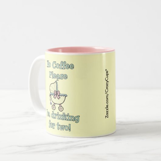 Zwangerschap Tweekleurige Koffiemok (Voorkant links)