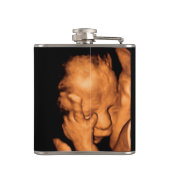 Zwangerschap Ultrageluid Sonogram Baby Foto Heupfles (Achterkant)