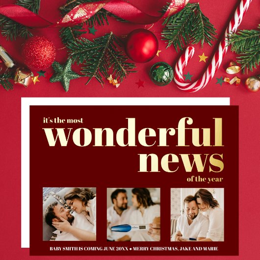 Zwangerschap Vakantie Aankondiging Foto Collage No