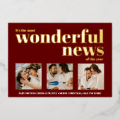 Zwangerschap Vakantie Aankondiging Foto Collage No (Voorkant)